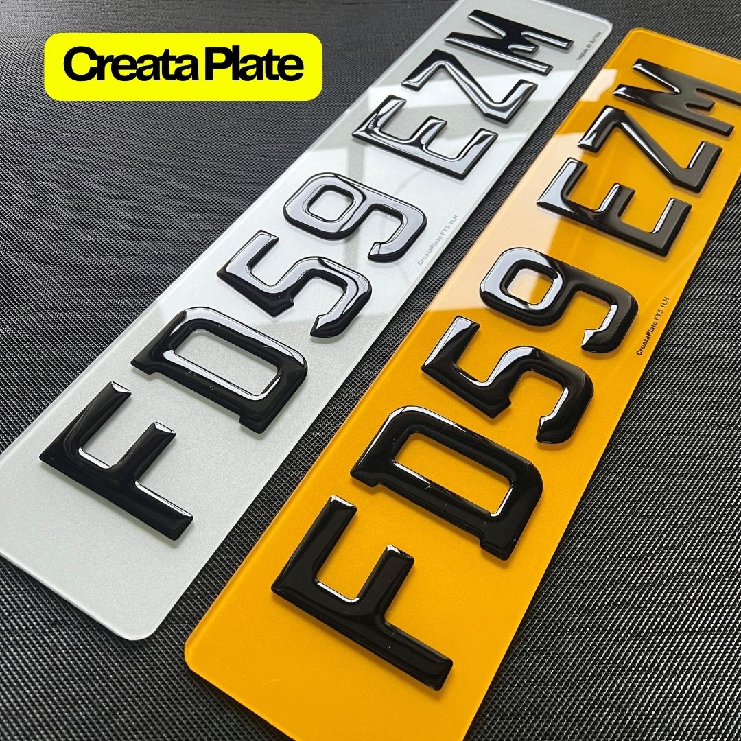 3D Gel Number Plates (Pair)