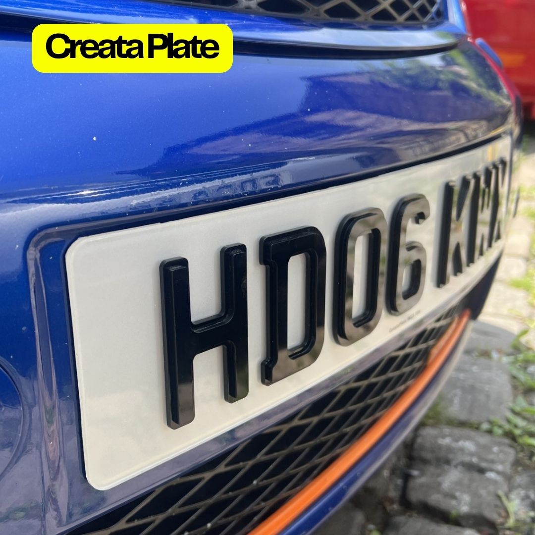 4D PYRAMID Acrylic Number Plates - (pair)