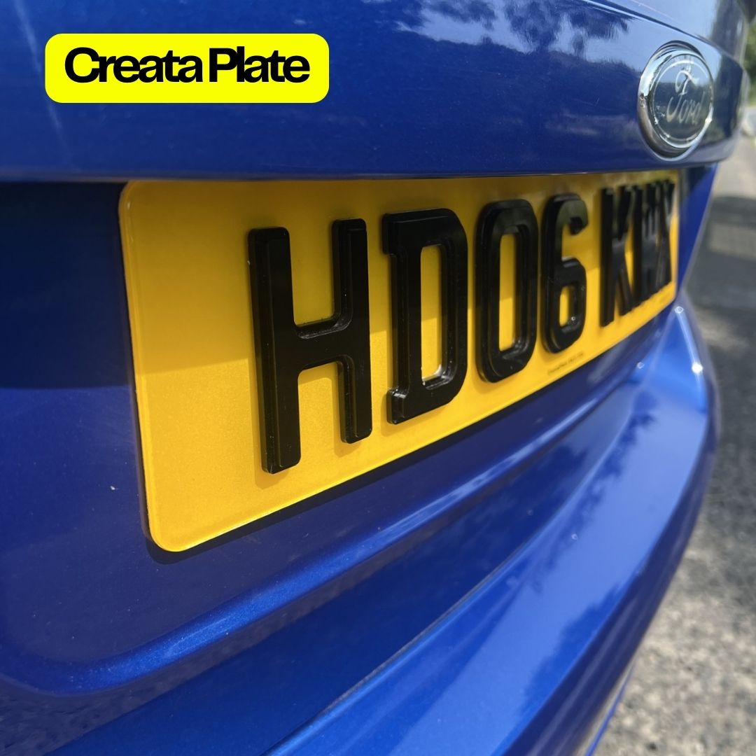 4D PYRAMID Acrylic Number Plates - (pair)