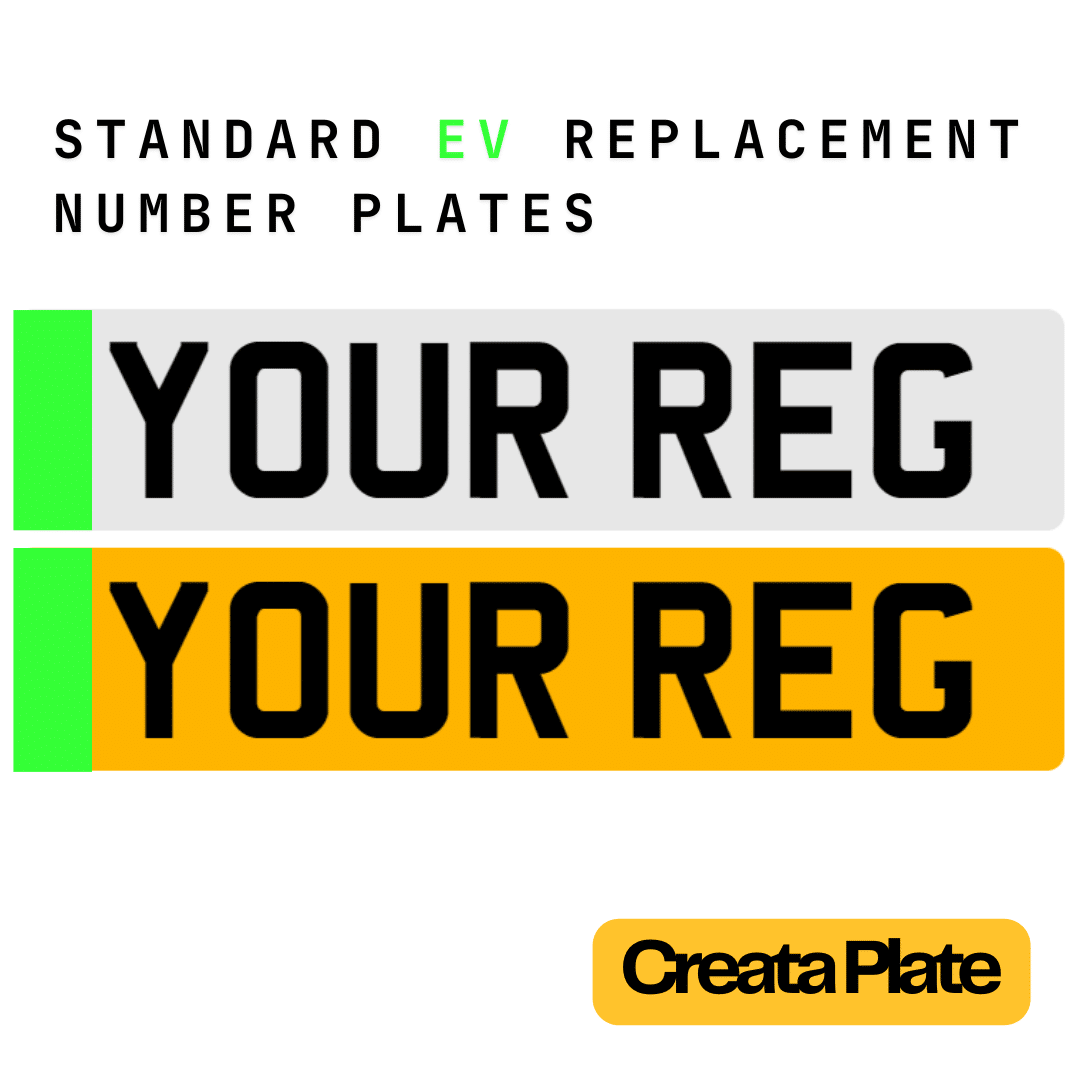 EV Standard Replacement Number Plates Pair