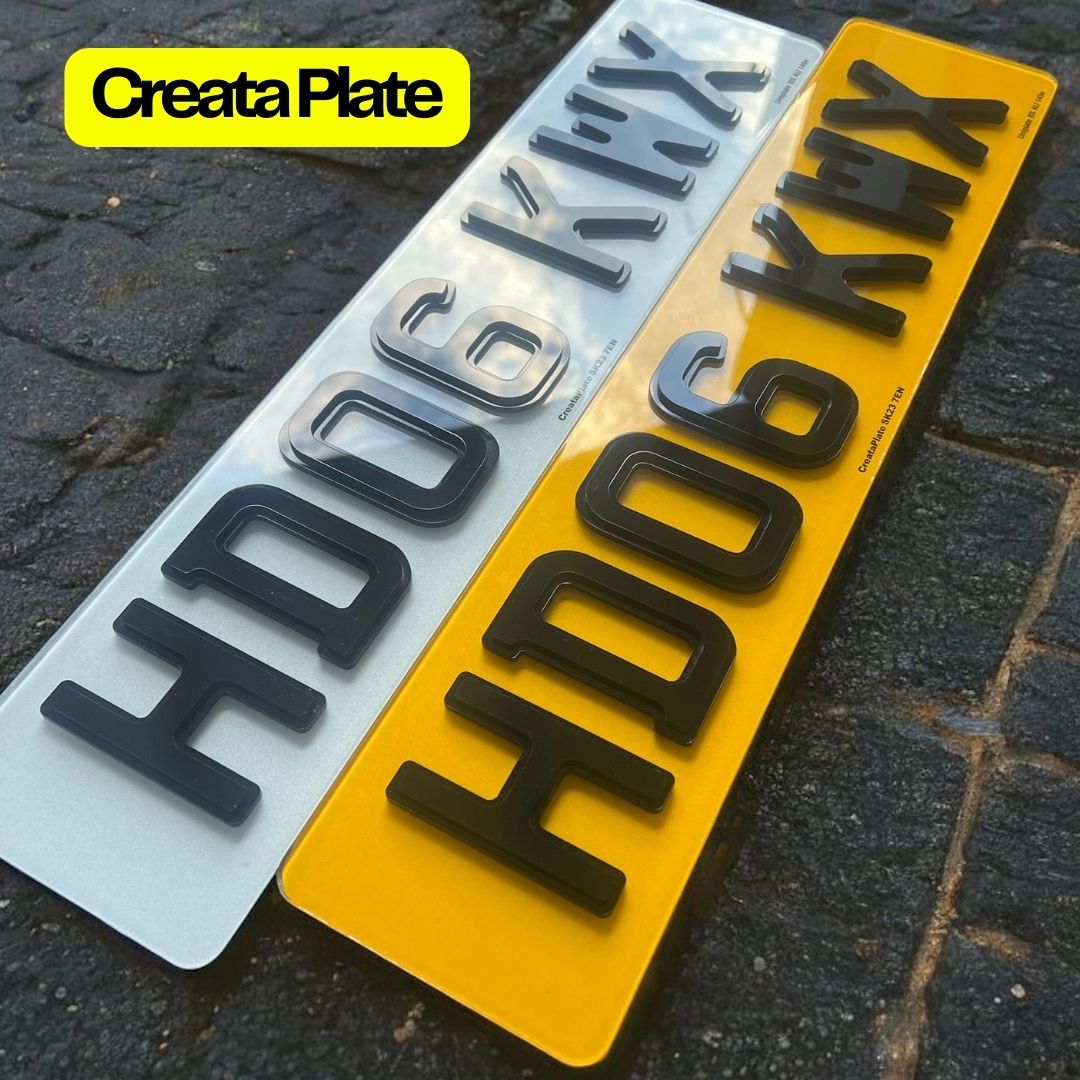 4D PYRAMID Acrylic Number Plates - (pair)