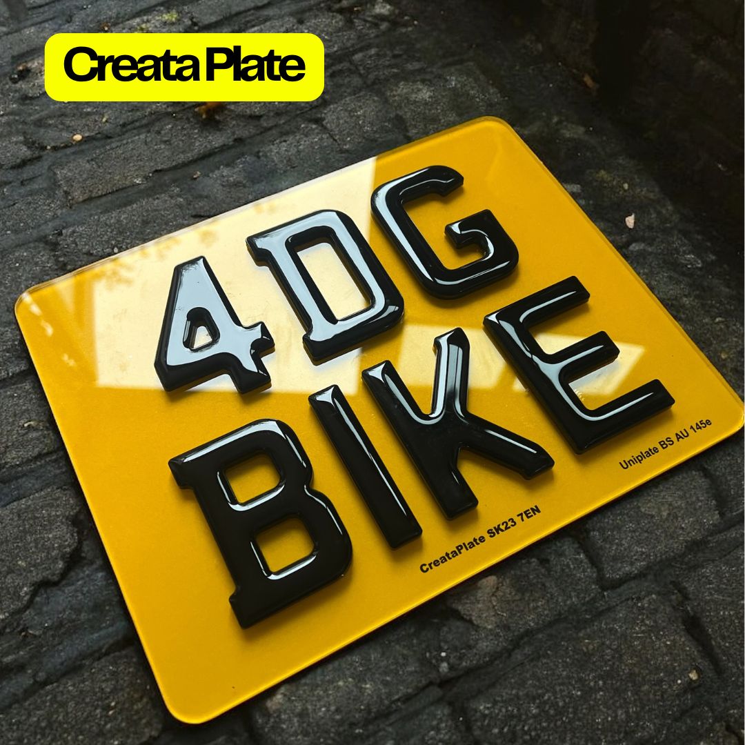 4D Gel Acrylic Motorbike Rear Plate