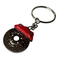 Brake Disc & Red Caliper Key Ring / Key Chain For Car Enthusiasts
