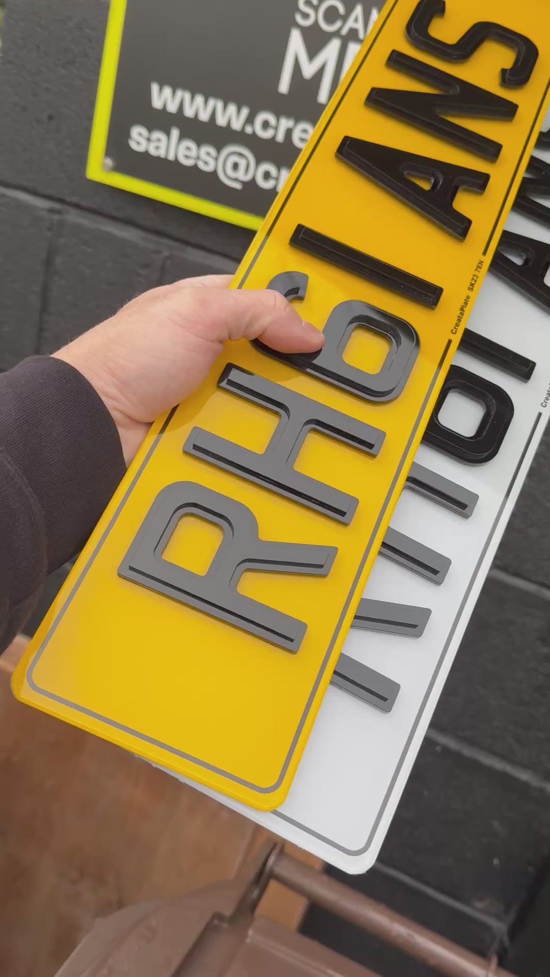 4D PYRAMID Acrylic Number Plates - (pair)