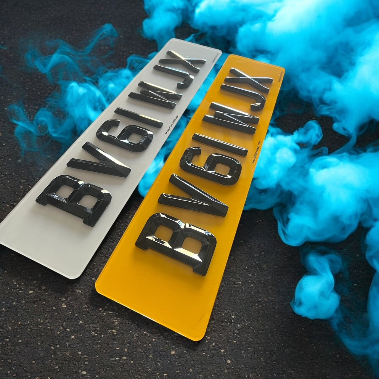 4D Retro Acrylic Number Plates