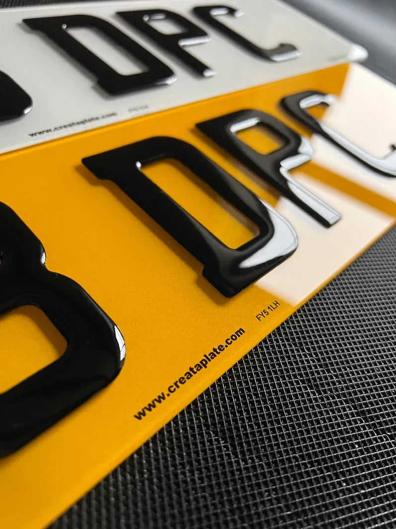 EV 3D Gel Number Plates (Pair)