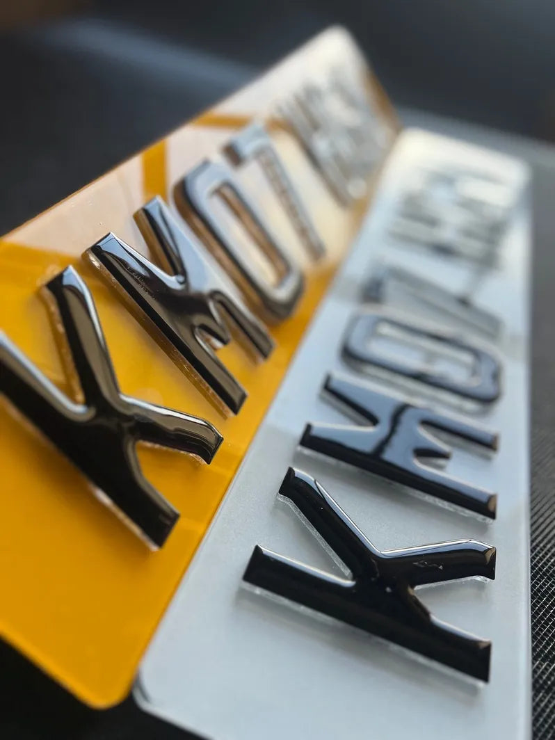 4D Acrylic Crystal Gel Style Plates - PAIR