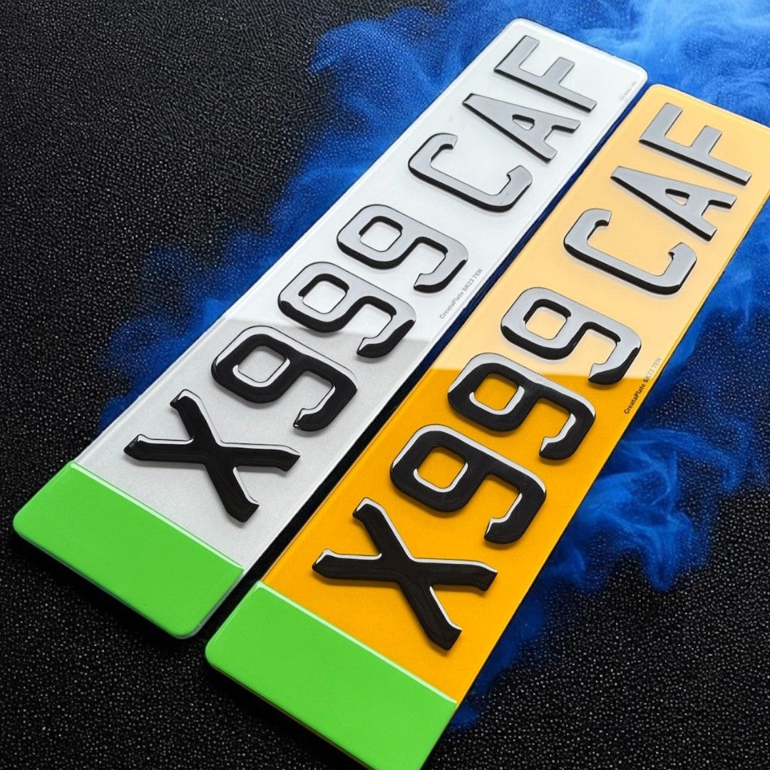 EV 3D Gel Number Plates (Pair)
