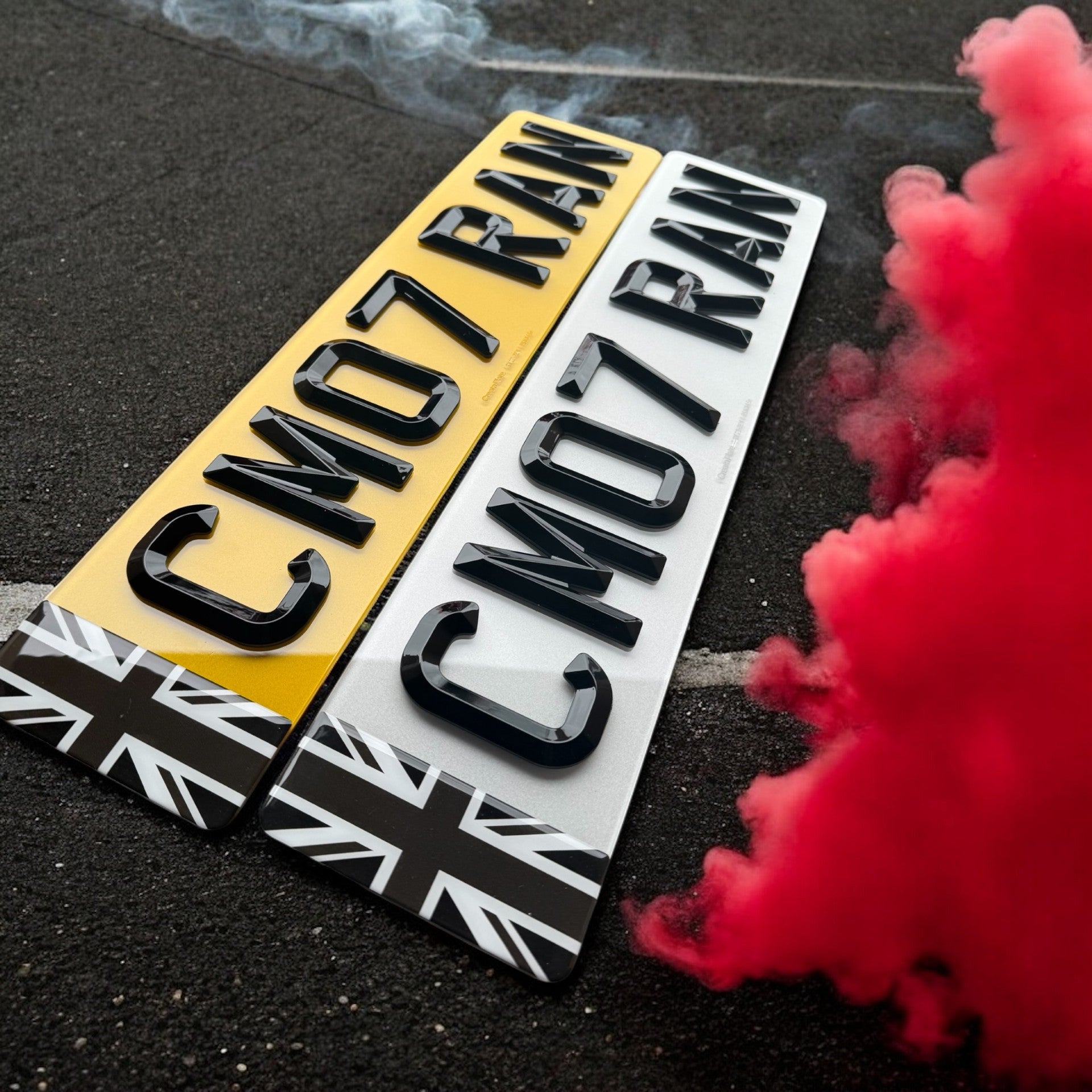 4D Retro Acrylic Number Plates